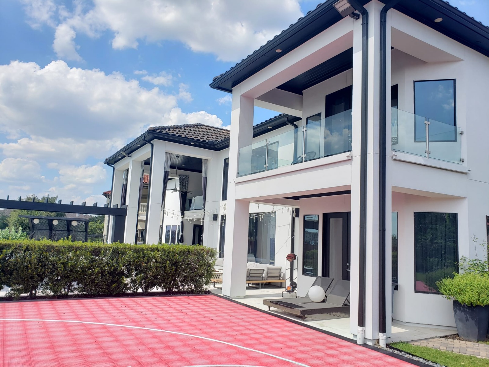 Residential exterior painting installation